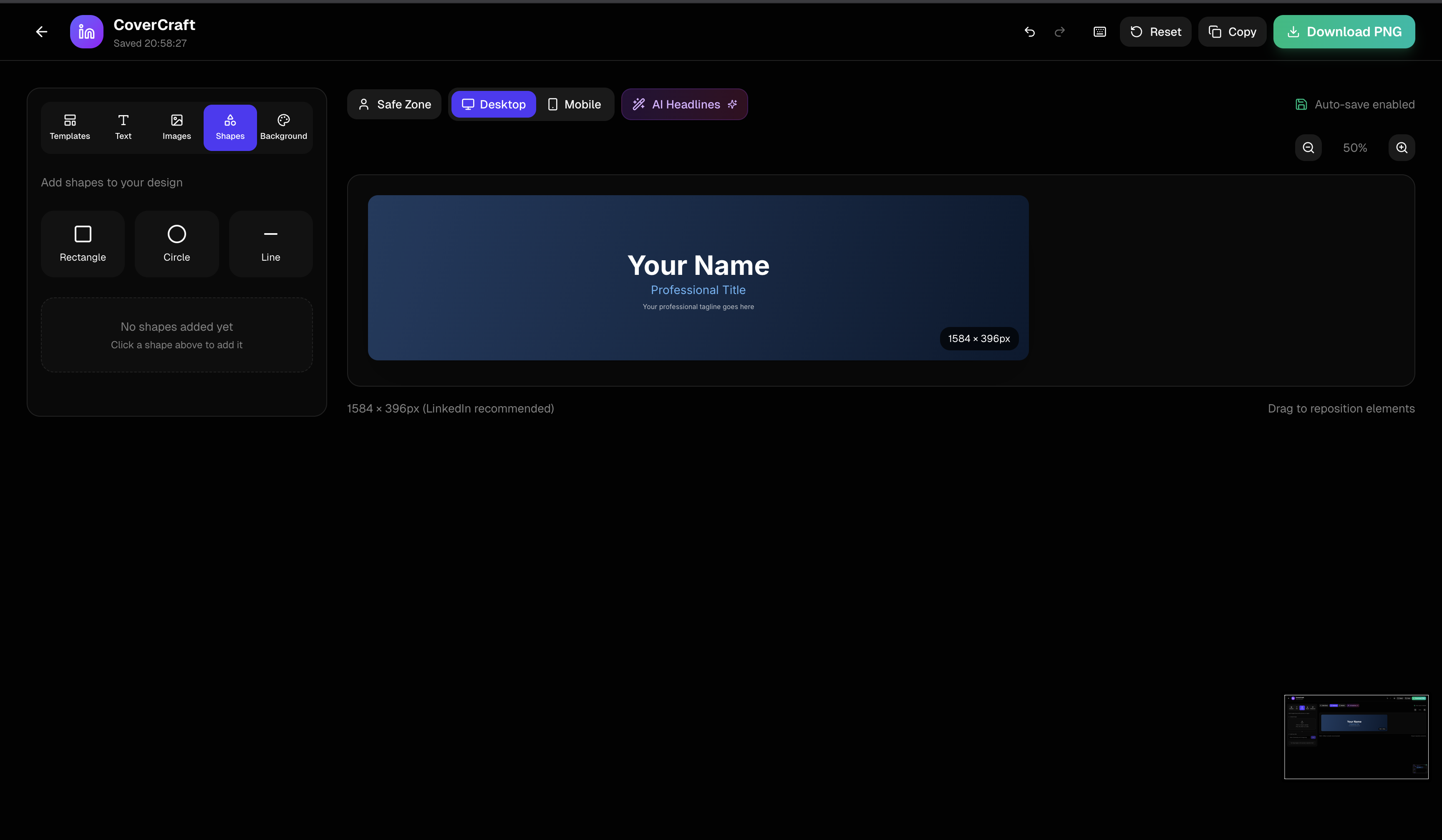 CoverCraft - Linkedin Cover Generator - Screenshot 3 showing product features and functionality
