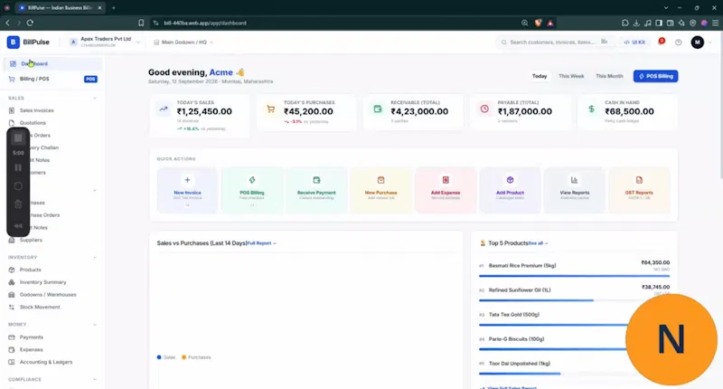 BillPulse screenshot 1 (video preview)