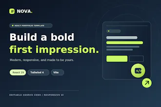 NOVA —React Developer Portfolio Template gallery image