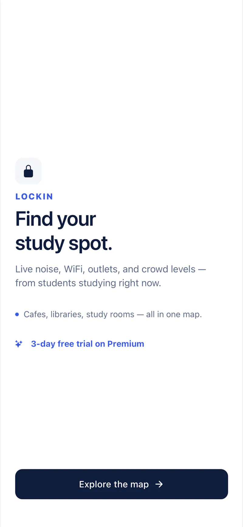 LockIn – Study Spots screenshot 1