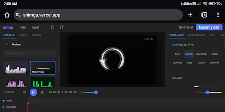 shimga — Professional Audio Visualizer gallery image