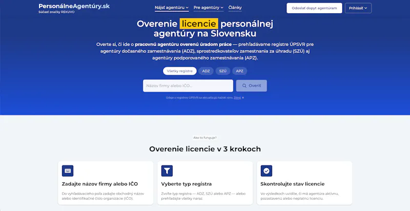 PersonálneAgentúry.sk screenshot 4