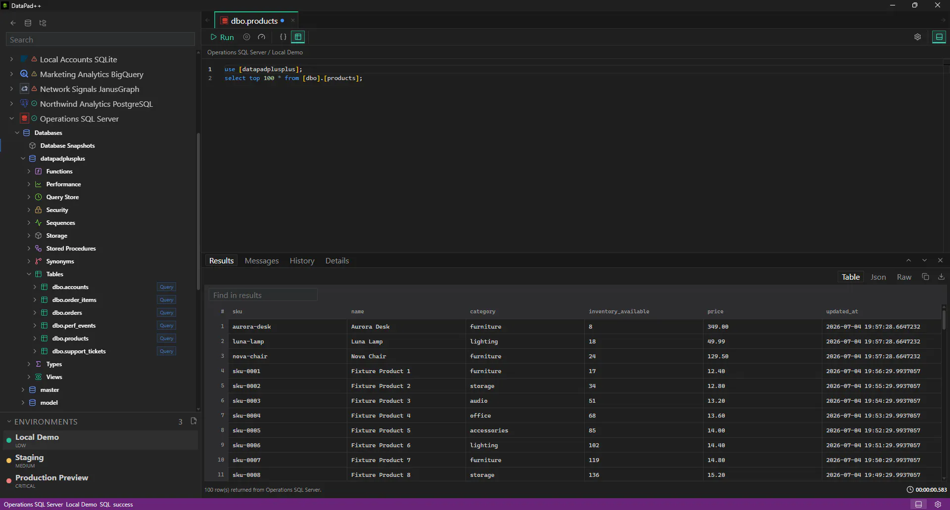 DataPad++ gallery image