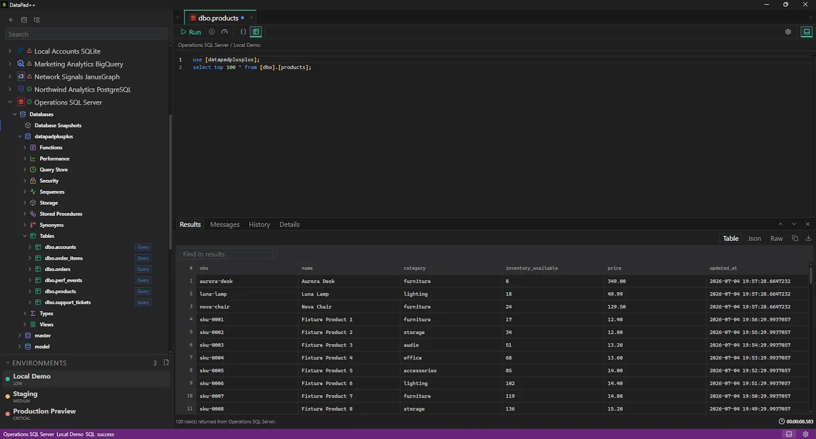 DataPad++ screenshot 4