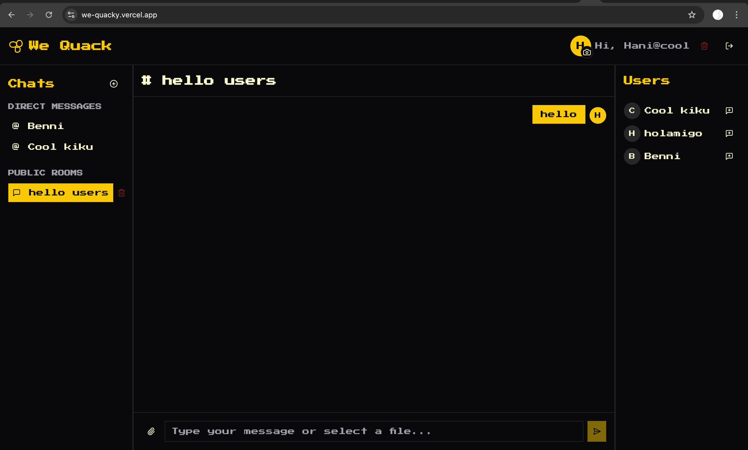 We Quack - Main screenshot showing features and interface