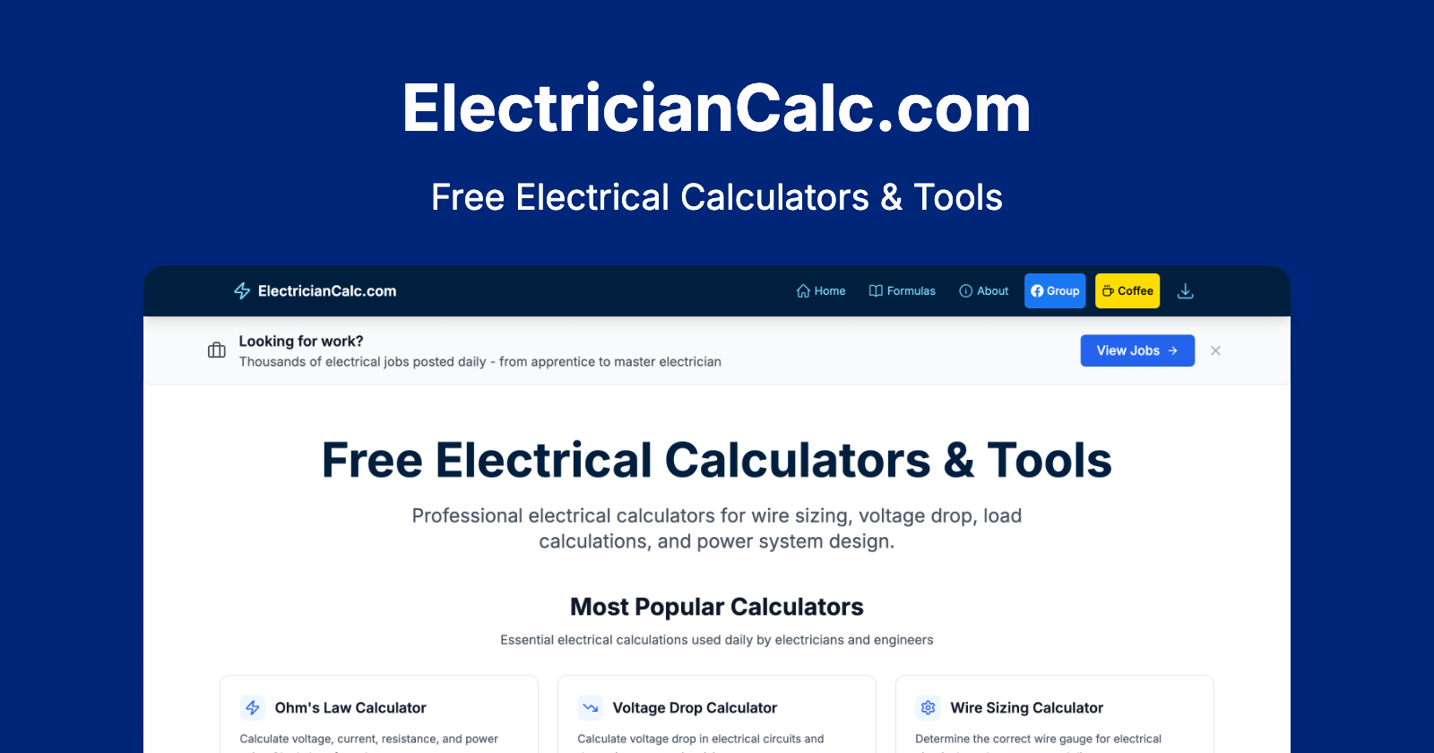 Media ElectricianCalc.com - Máy tính & Công cụ điện miễn phí 1