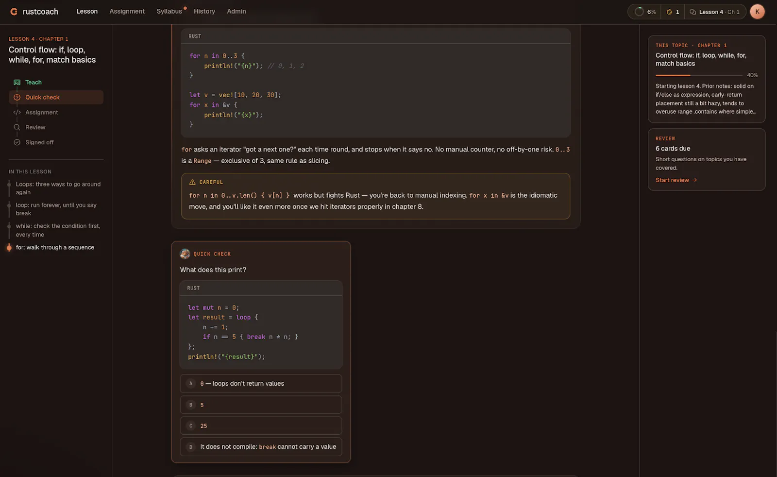 rustcoach screenshot 3