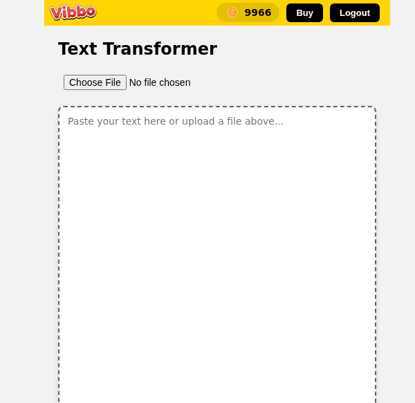 Vibbo AI - Main product screenshot demonstrating key features and user interface