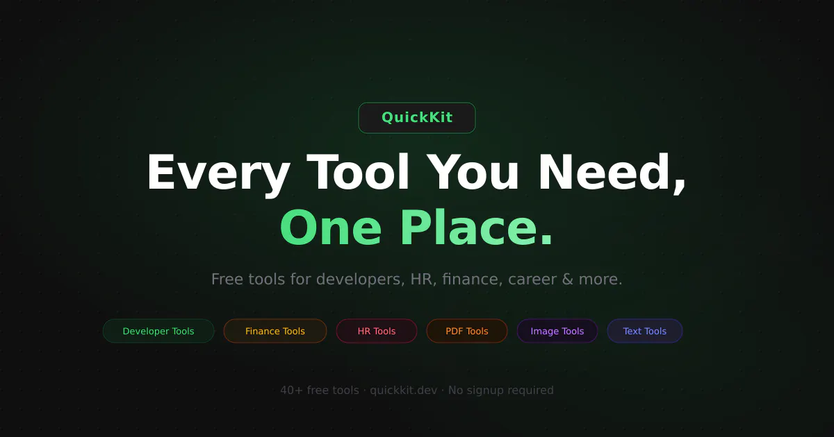 QuickKit 제품 배너