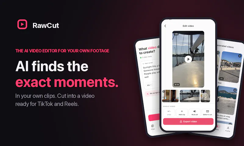 RawCut: AI Video Editor screenshot 1
