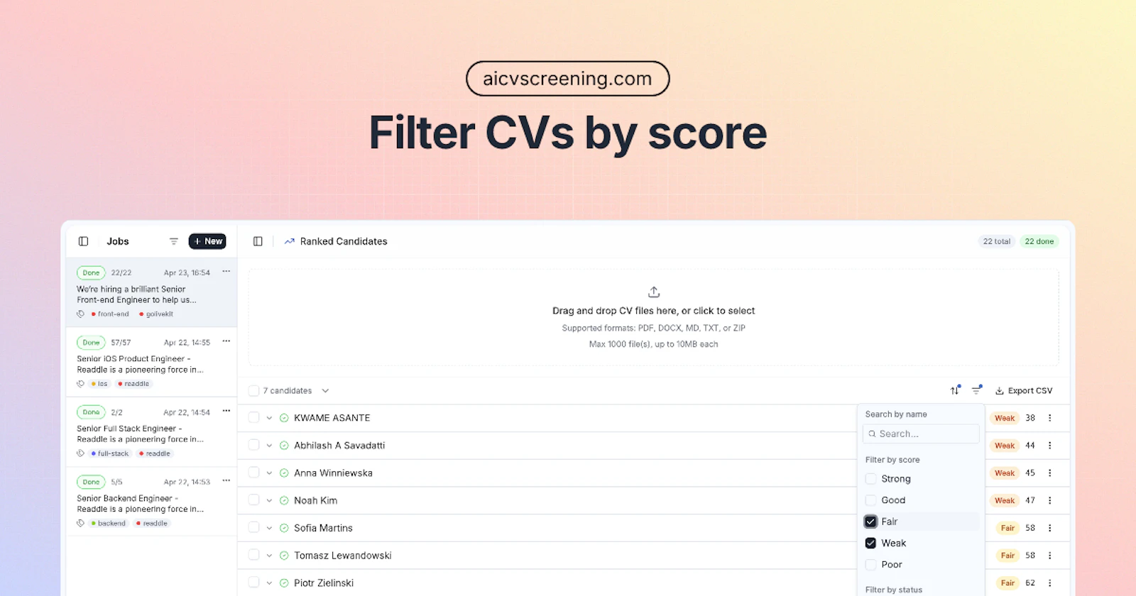 aicvscreening screenshot 5