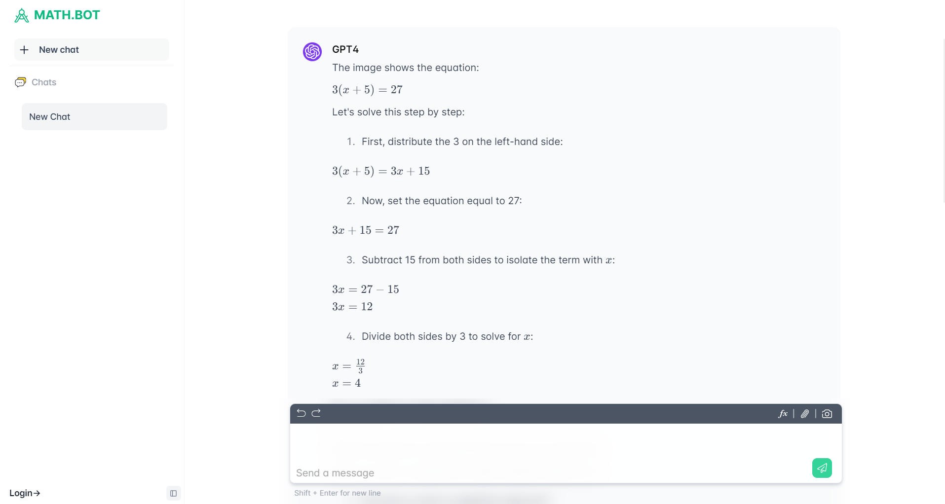 Math.bot: AI Math Solver โดย GPT-4O media 2