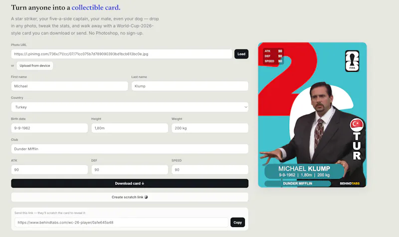 World Cup 2026 Friend Cards screenshot 4
