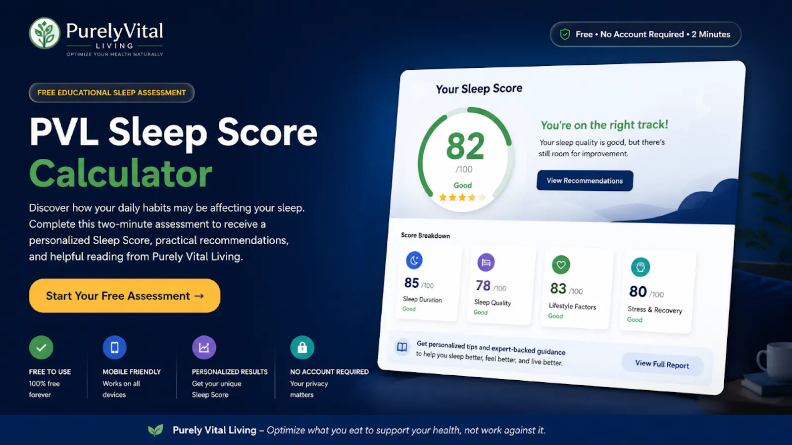 PVL Sleep Score Calculator screenshot 1