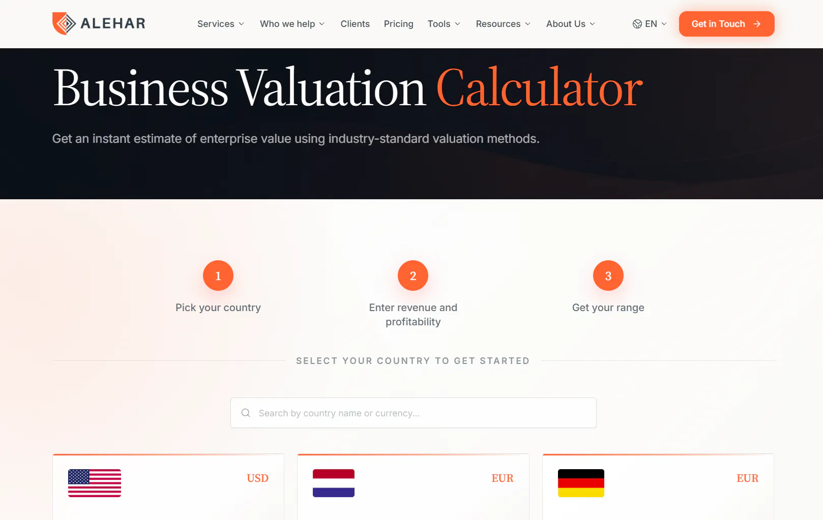 Alehar Business Valuation Calculator gallery image
