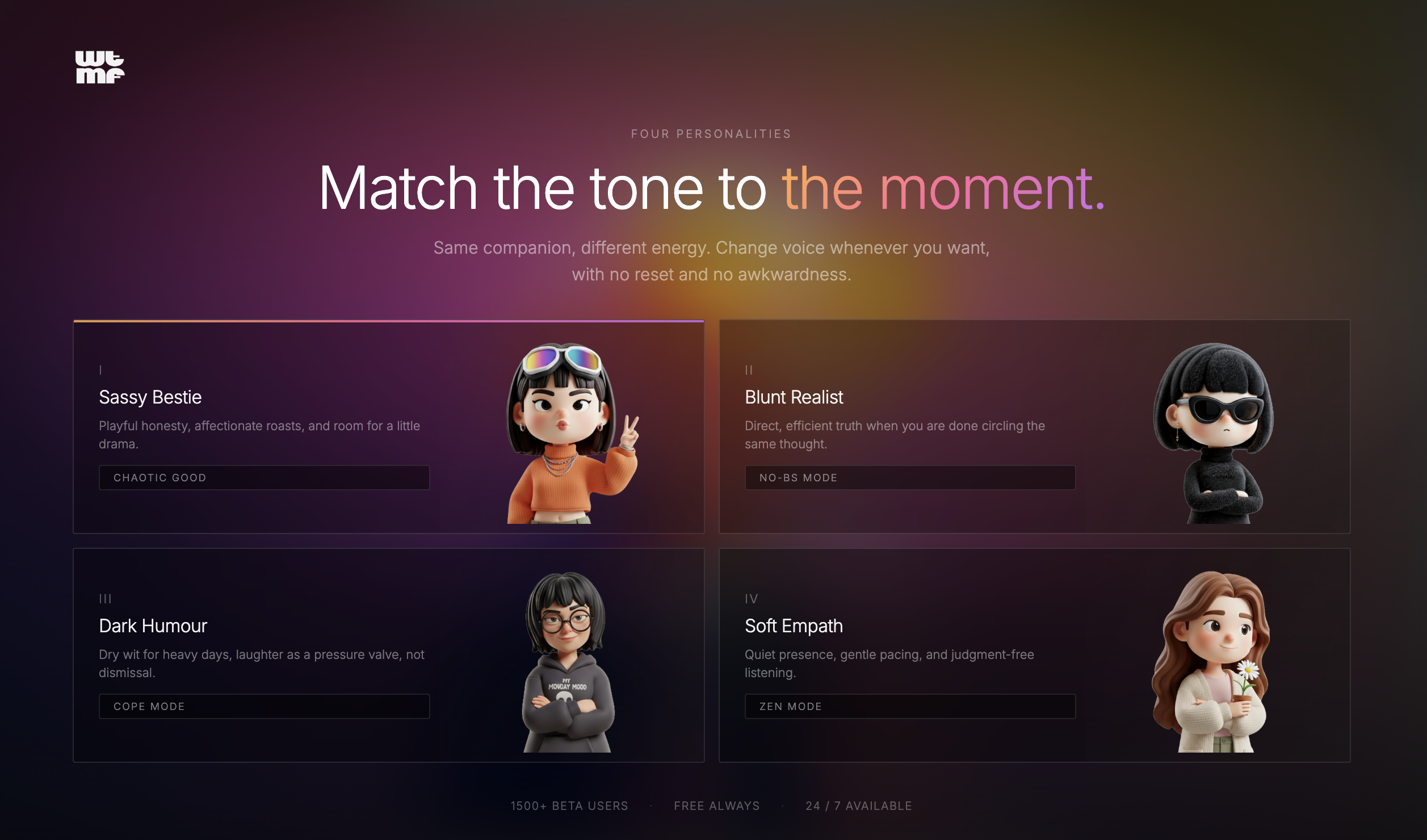 WTMF AI (What's The Matter, Friend?) gallery image