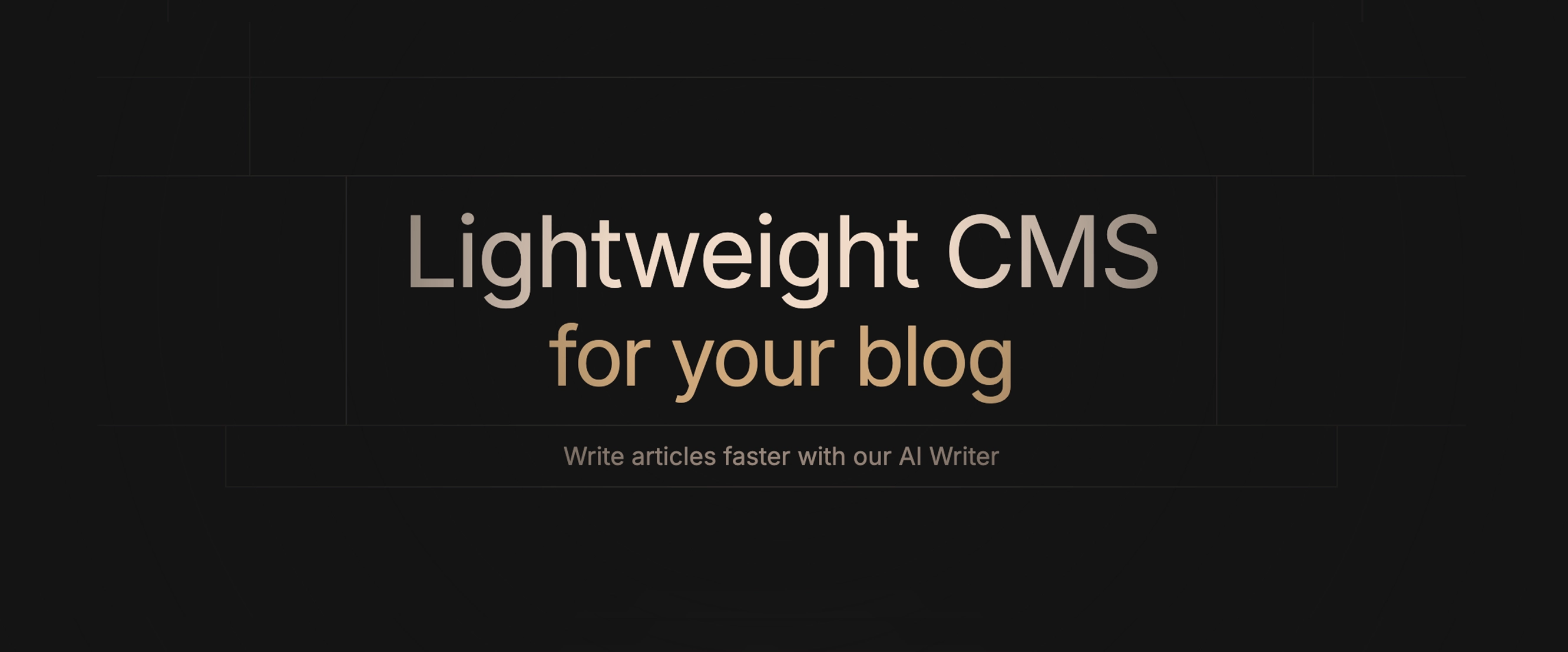Lightweight CMS - Main product screenshot demonstrating key features and user interface