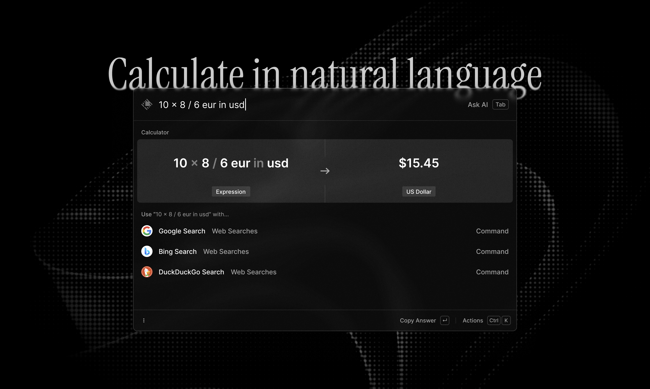 Raycast for Windows - Screenshot 5 showing product features and functionality