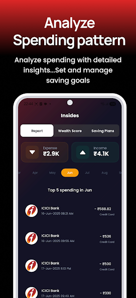 Média FINSMS: Smart Finance SMS Manager - Vue à 360 ° des habitudes de dépenses 3