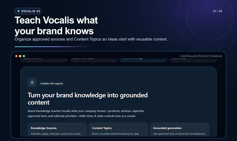 Vocalis V2: Connected Content Workflow screenshot 4
