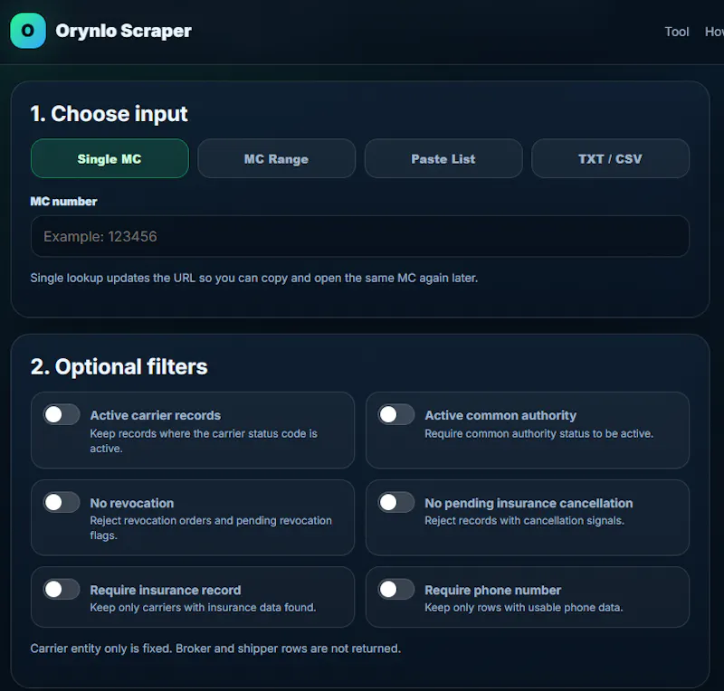 Orynlo Scraper screenshot 2