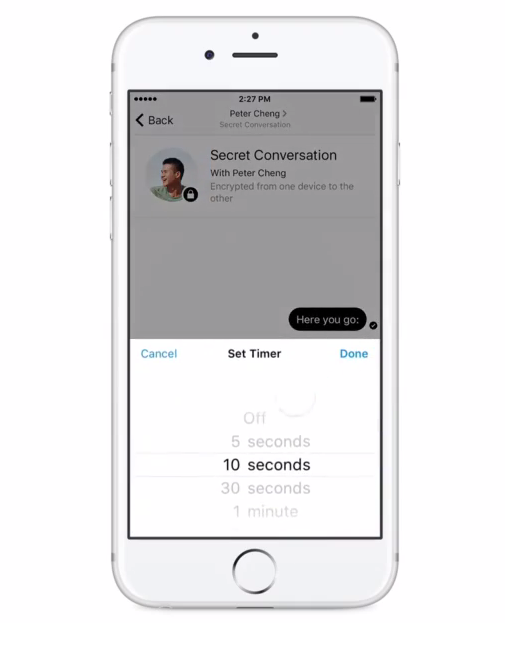 Secret Conversations in Messenger