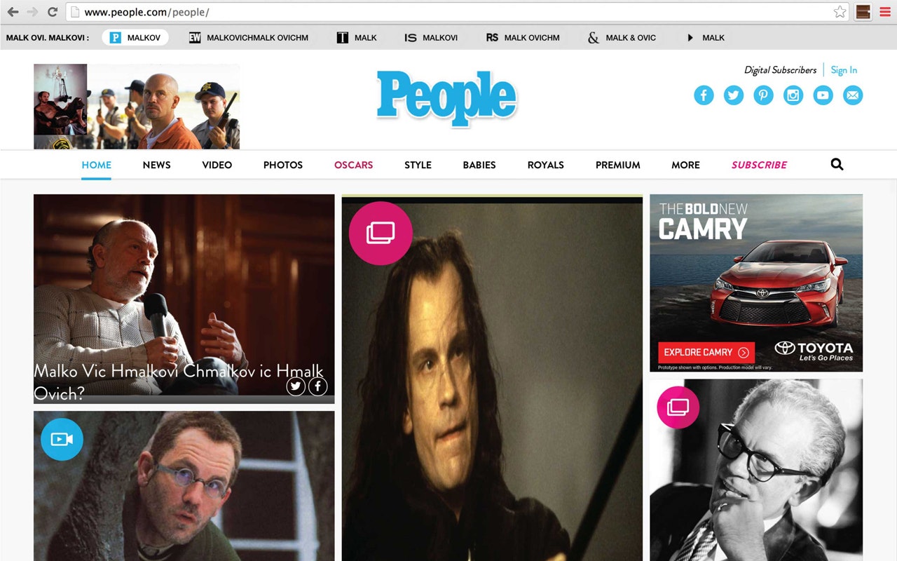 Browsing John Malkovich gallery image