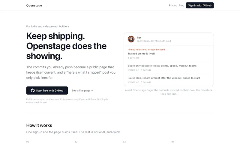 Openstage screenshot 3