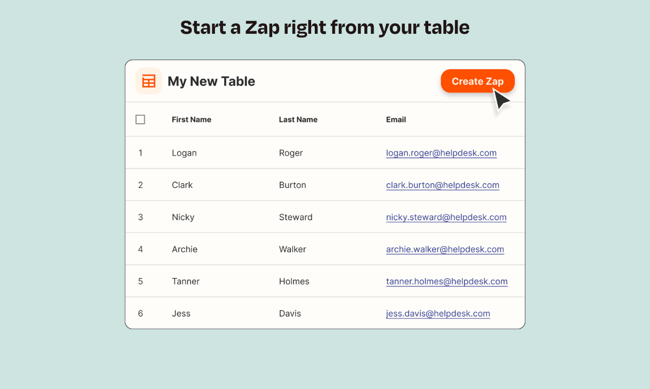 Zapier 테이블 - 자동화 된 데이터베이스 미디어 3