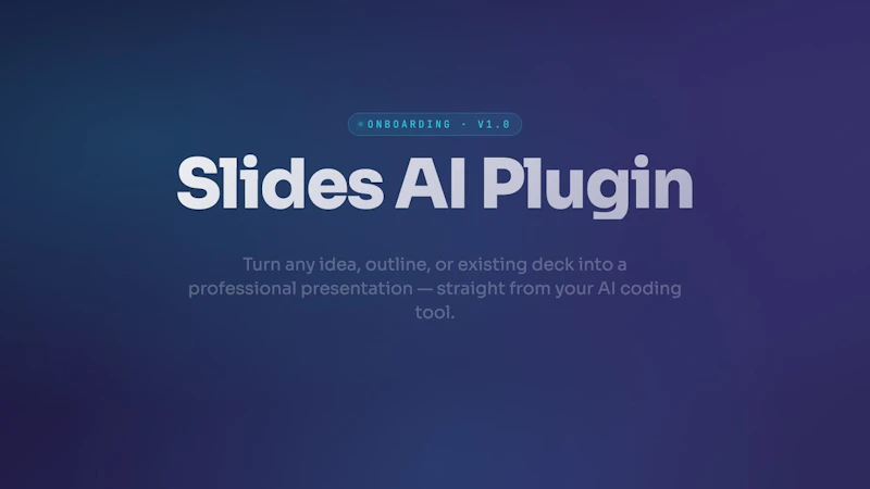 Slides AI Plugin screenshot 1 (video preview)