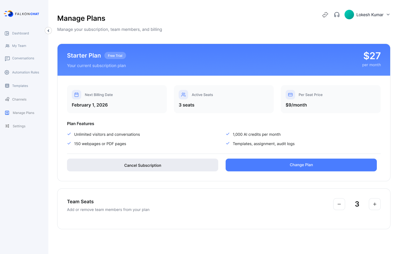 Falkon Chat gallery image