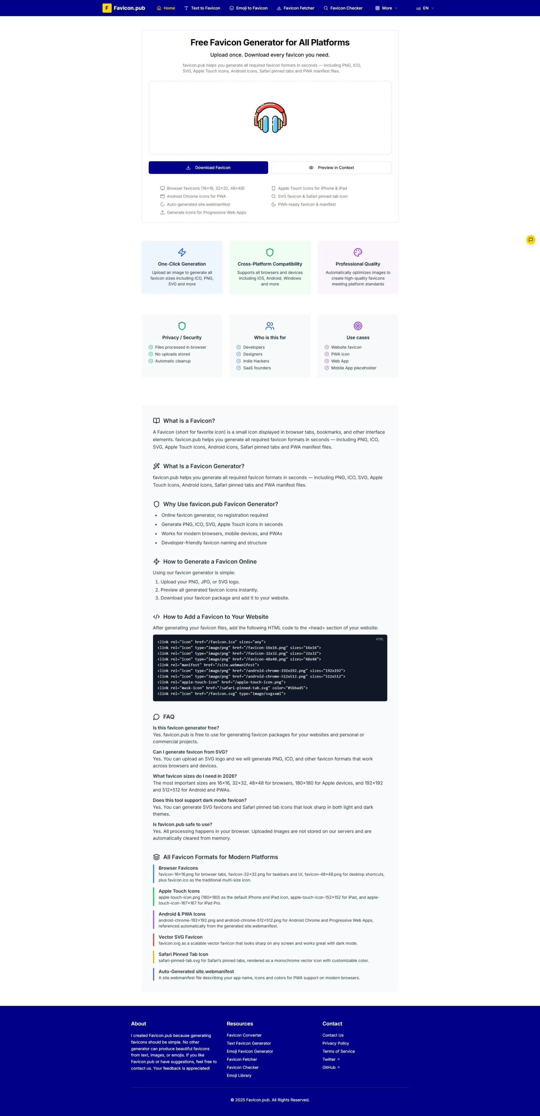 Favicon.pub - Screenshot 4 showing product features and functionality