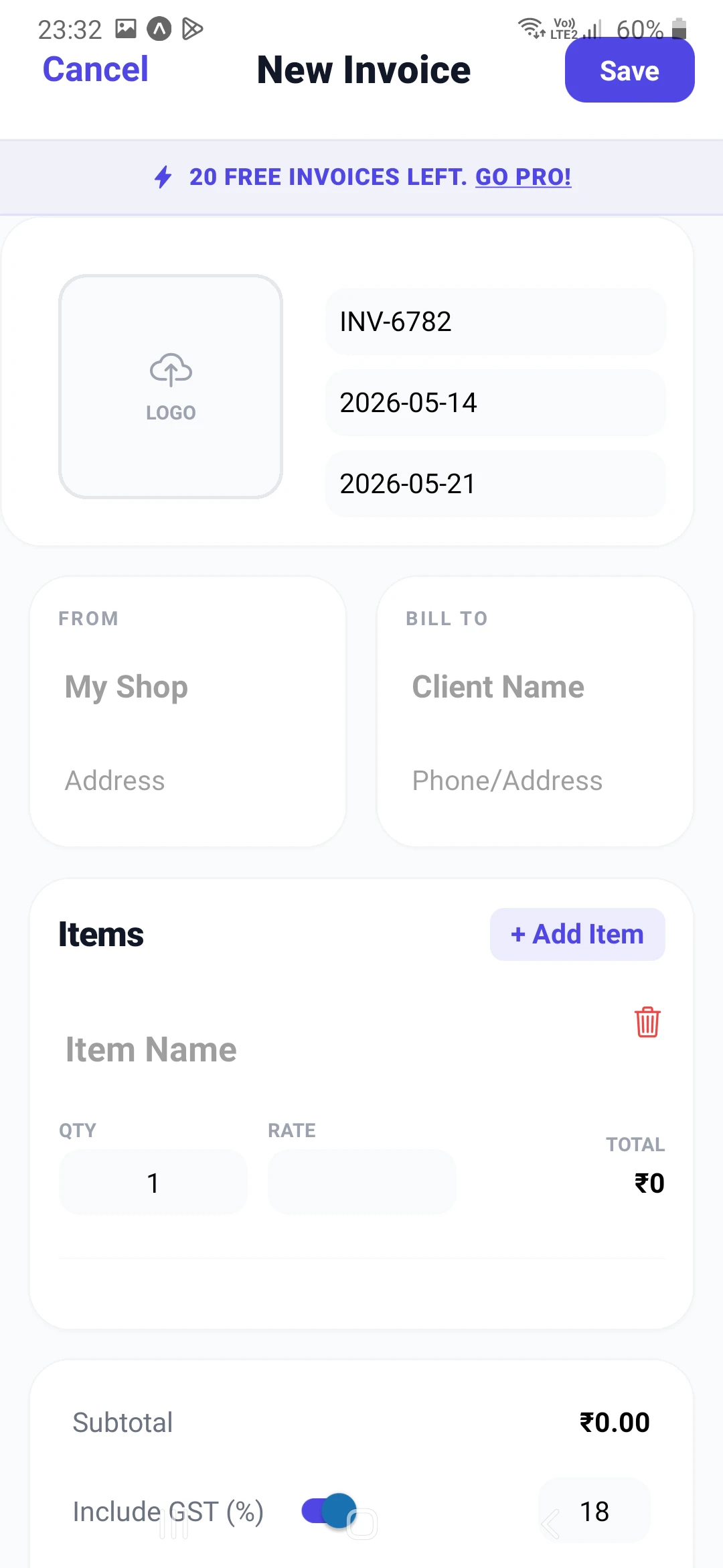 Invoro- Premium GST Billing & Invoicing screenshot 5