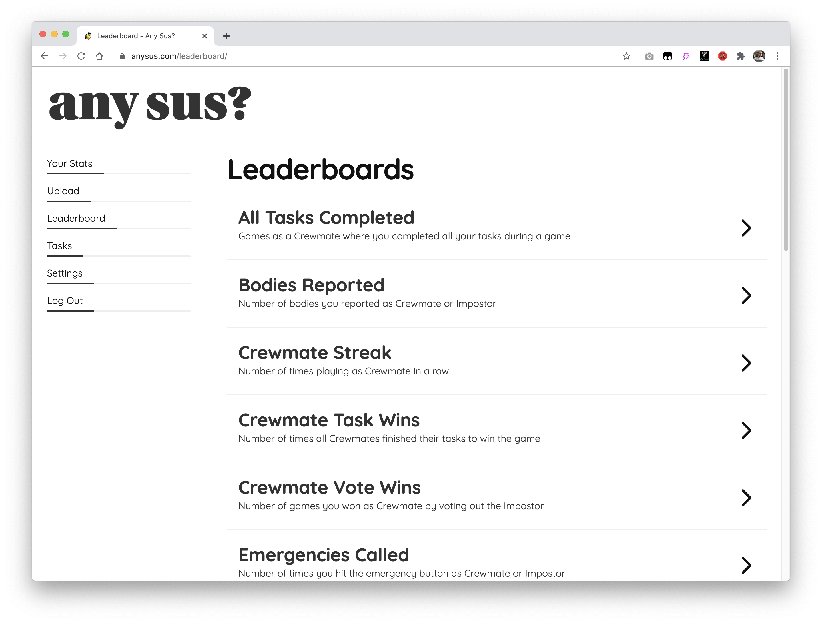 Among Us Stats & Leaderboard gallery image