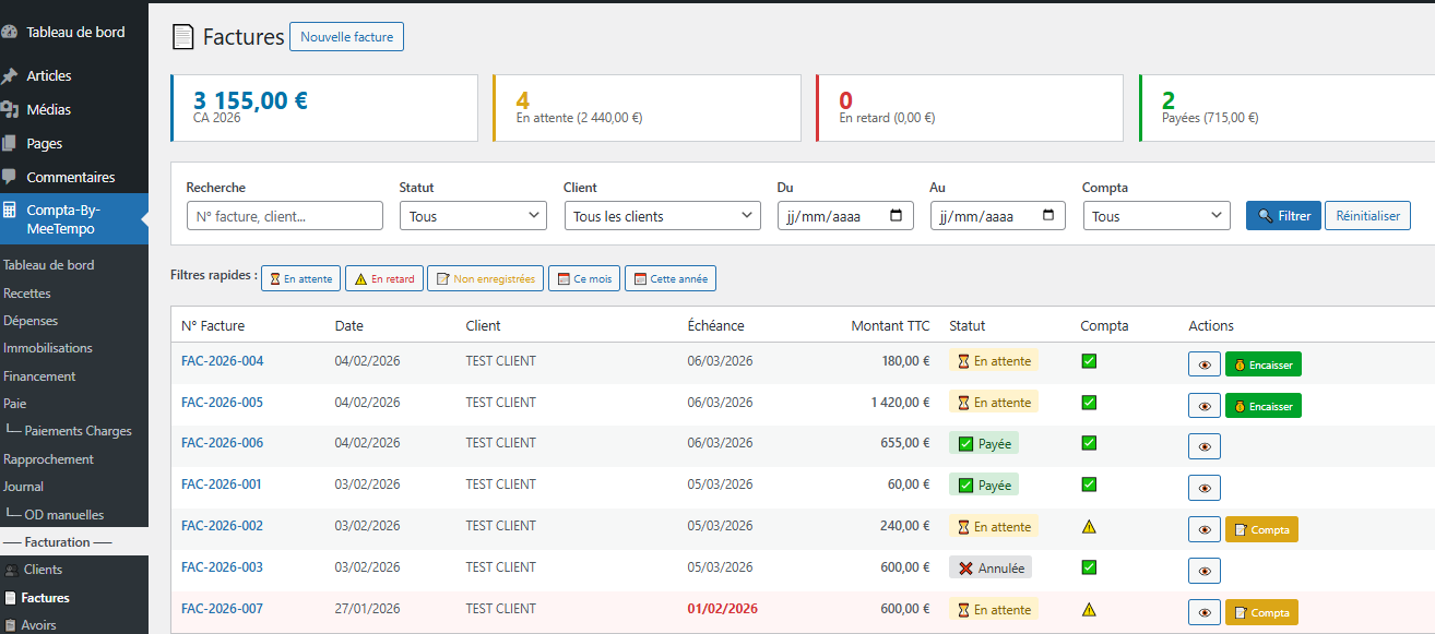 ComptaFlow by MeeTempo - Screenshot 2 showing product features and functionality