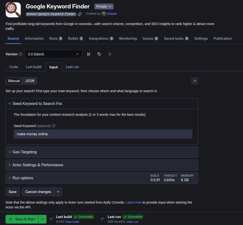 APIFY: Google Keyword Finder media 4