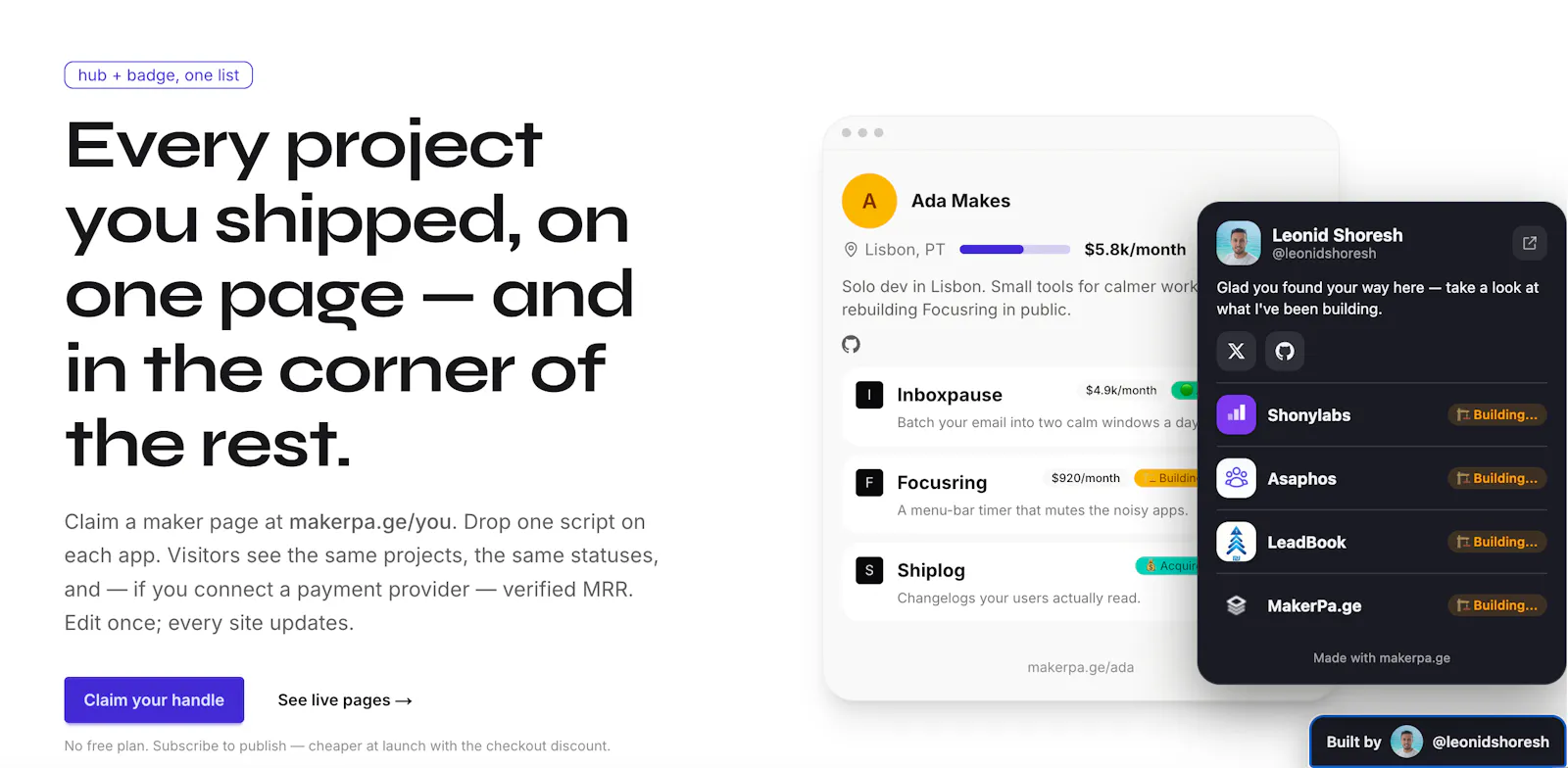 makerpa.ge screenshot 2