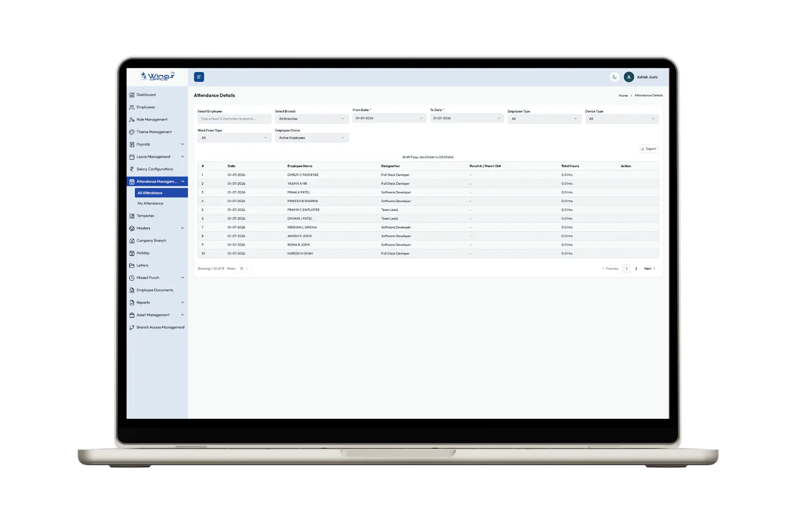 wings office | Ai Powered HRMS Software screenshot 5