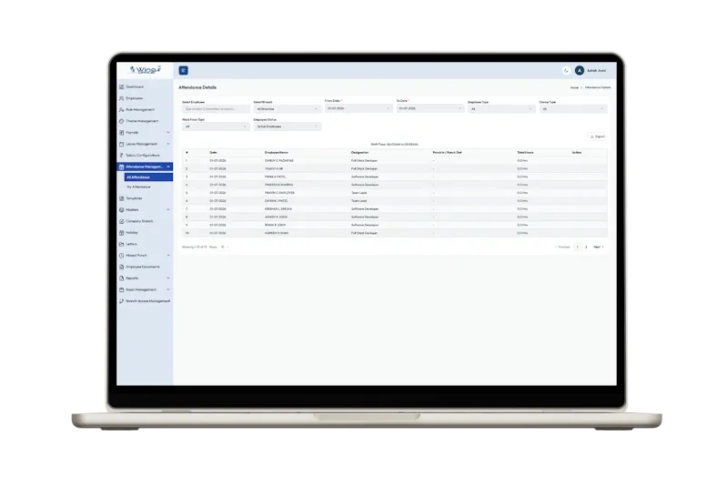 wings office | Ai Powered HRMS Software screenshot 5