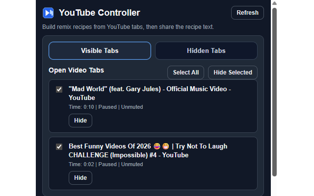 YouTube Playback Recipes Extension gallery image