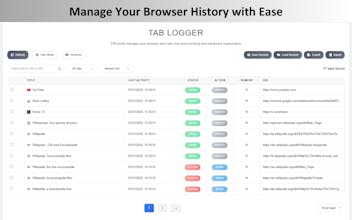 Tab Logger – Simplify Your Browsing gallery image