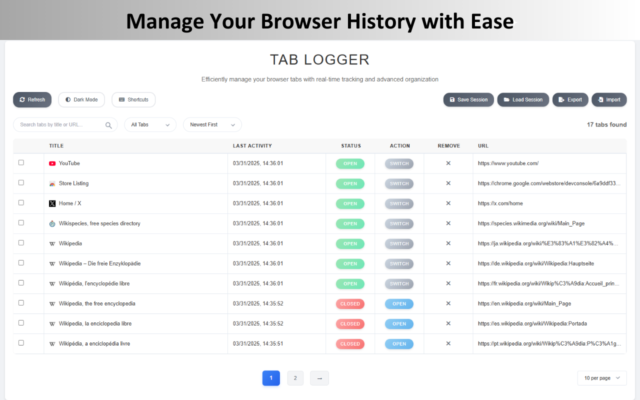 Tab Logger - تبسيط تصفحك media 1