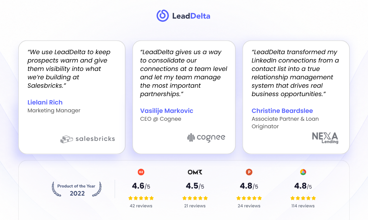 LeadDelta 5.0: AI Warm Intros + AI Inbox gallery image