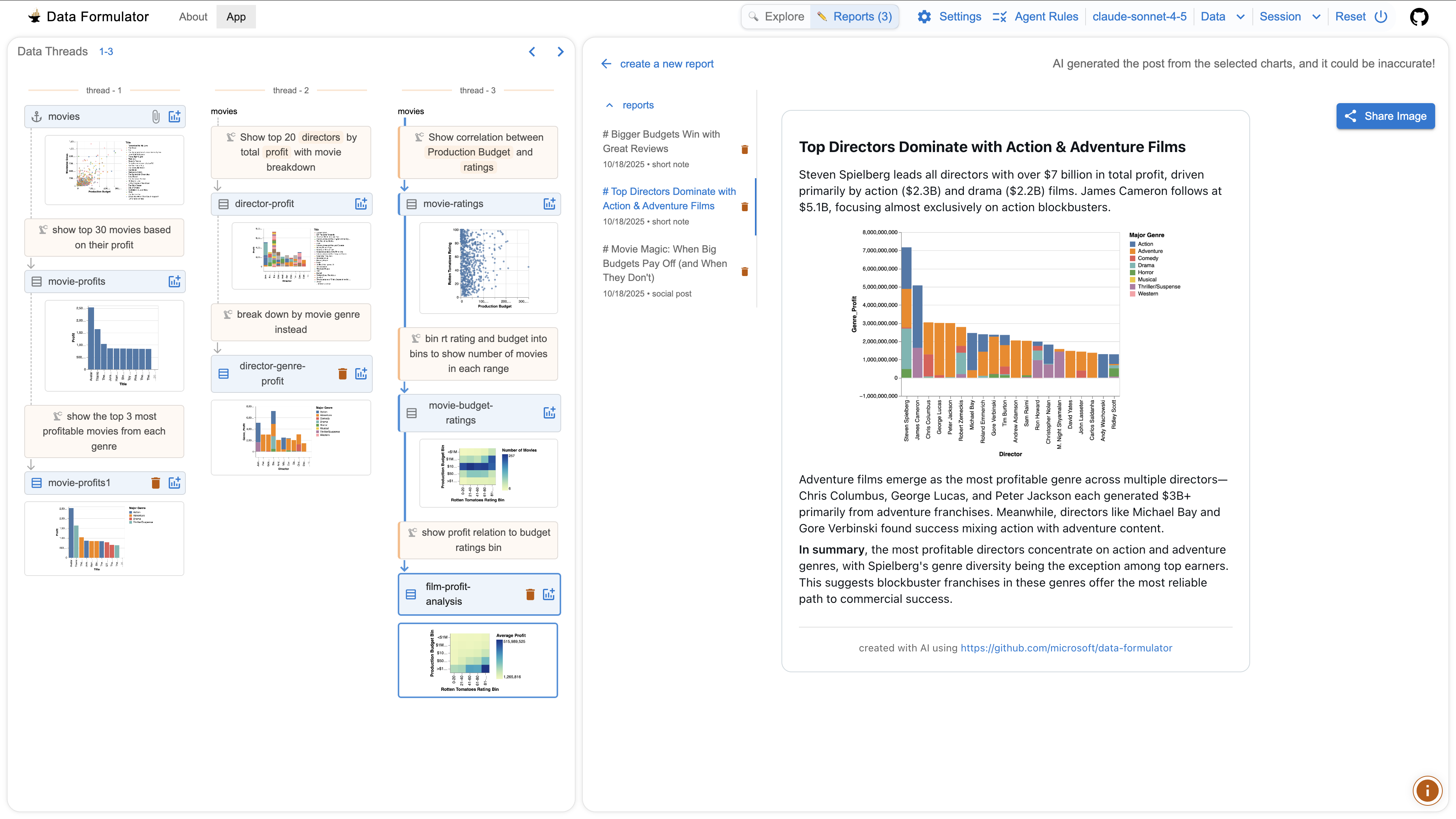 Data Formulator by Microsoft Research gallery image