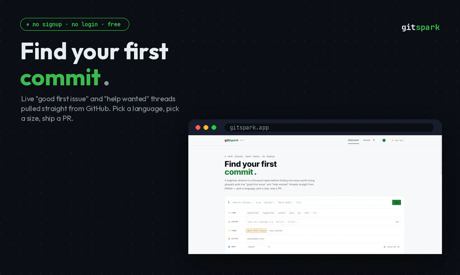 gitspark screenshot 2