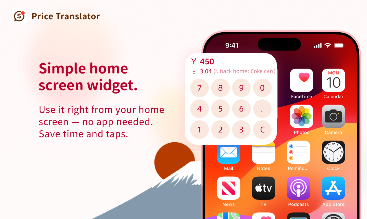 Price Translator - Minimal exchange rate tool for travelers on your home screen media 4