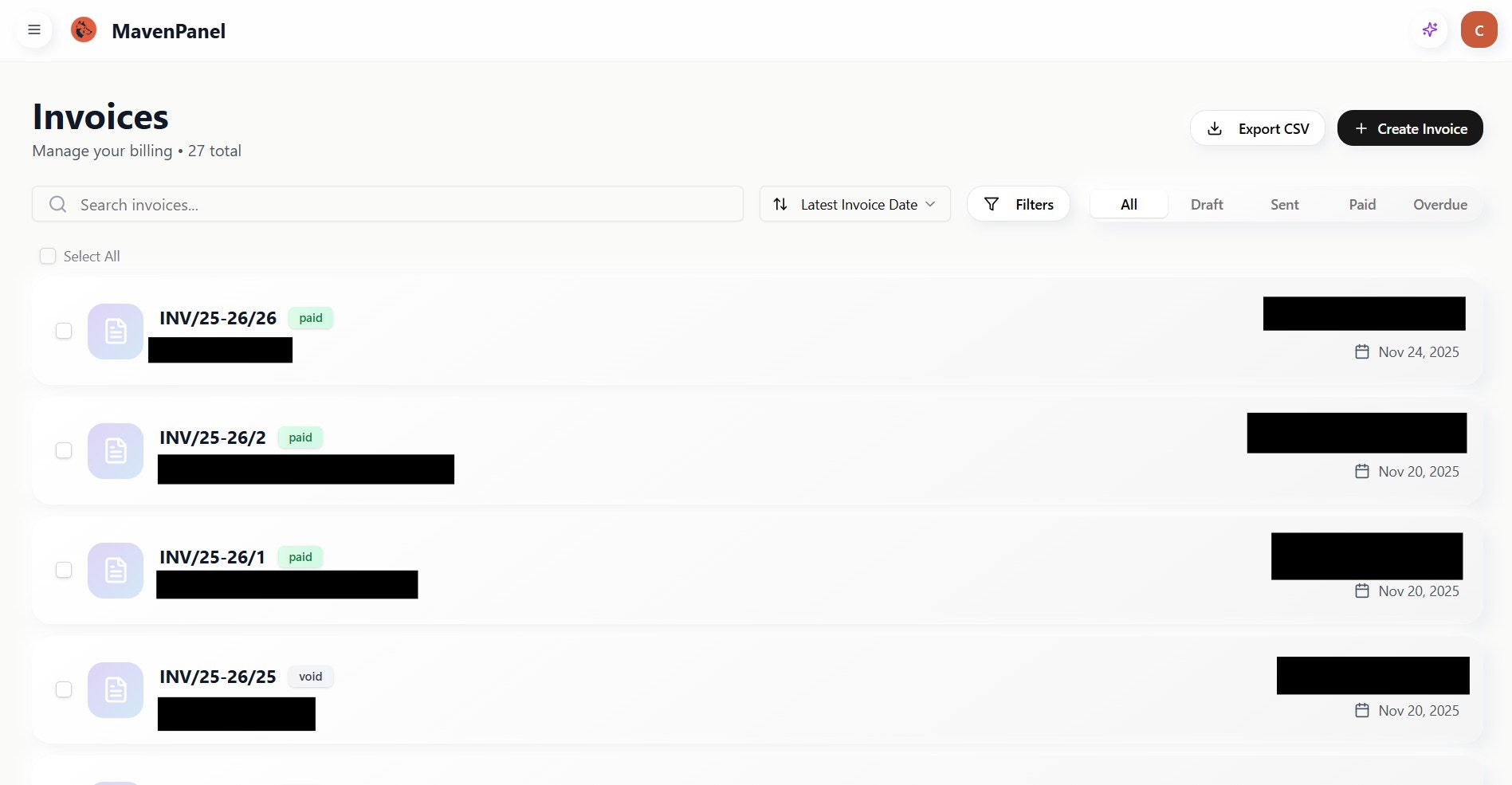 MavenPanel - Screenshot 2 showing product features and functionality