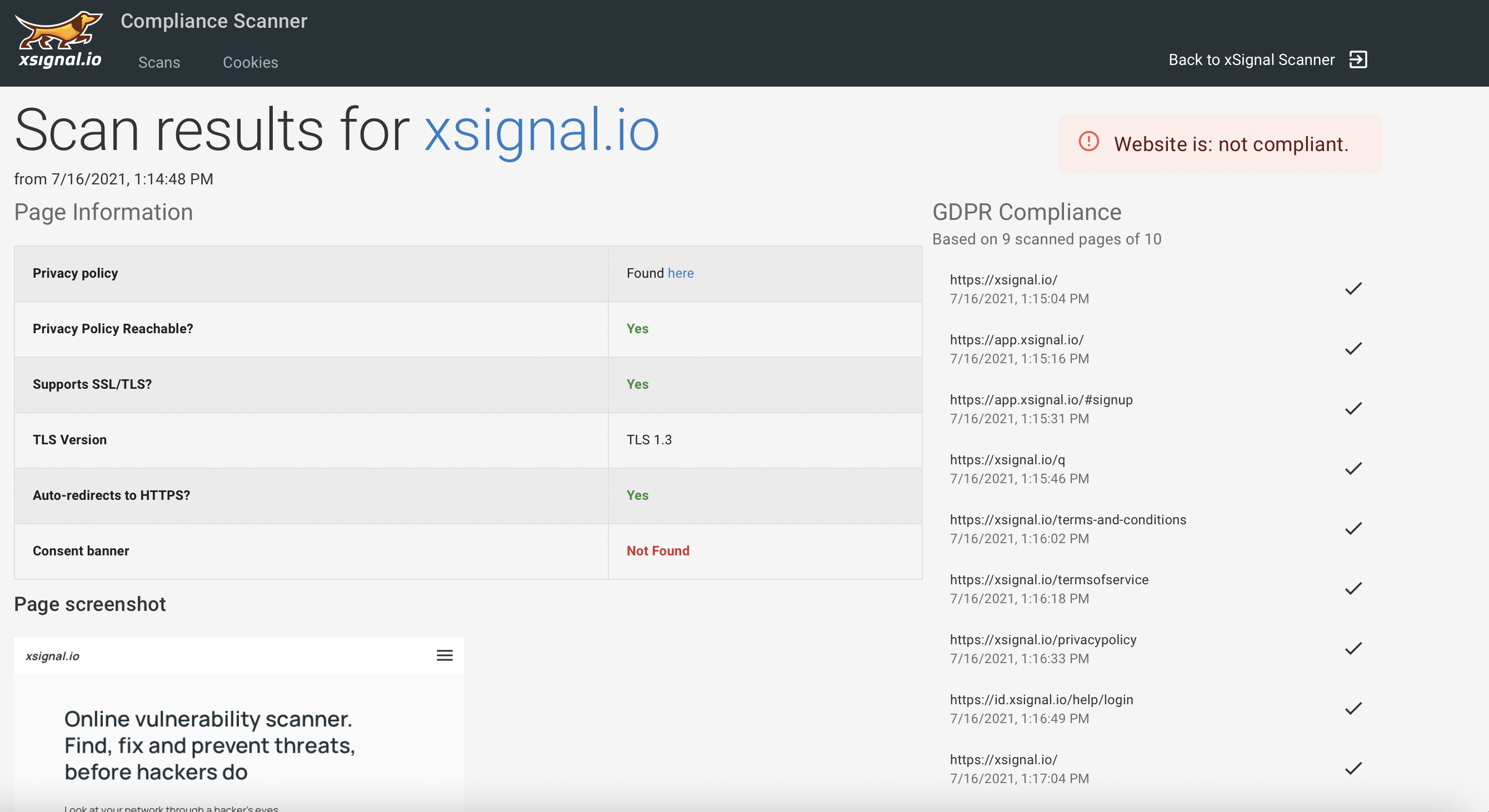 XSignal.io gallery image