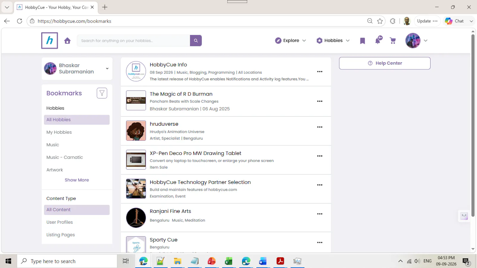 HobbyCue screenshot 2