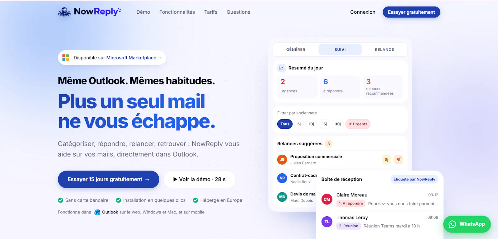 NowReply screenshot 2